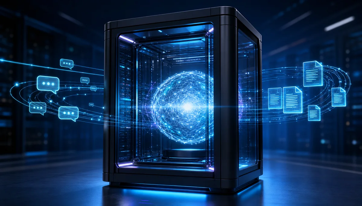 Intelligence artificielle privée connectée aux conversations et documents